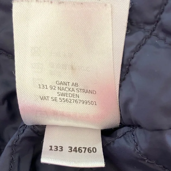 GANT Campus Flannel Over-Shirt w/ Quilted Lining Navy and White Plaid Men’s M - Picture 10 of 10